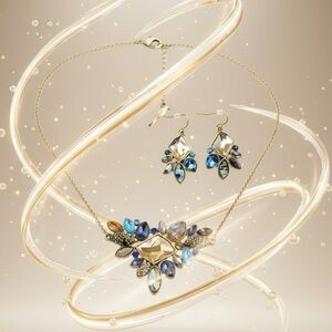 Set: Multi faceted Goldtone set